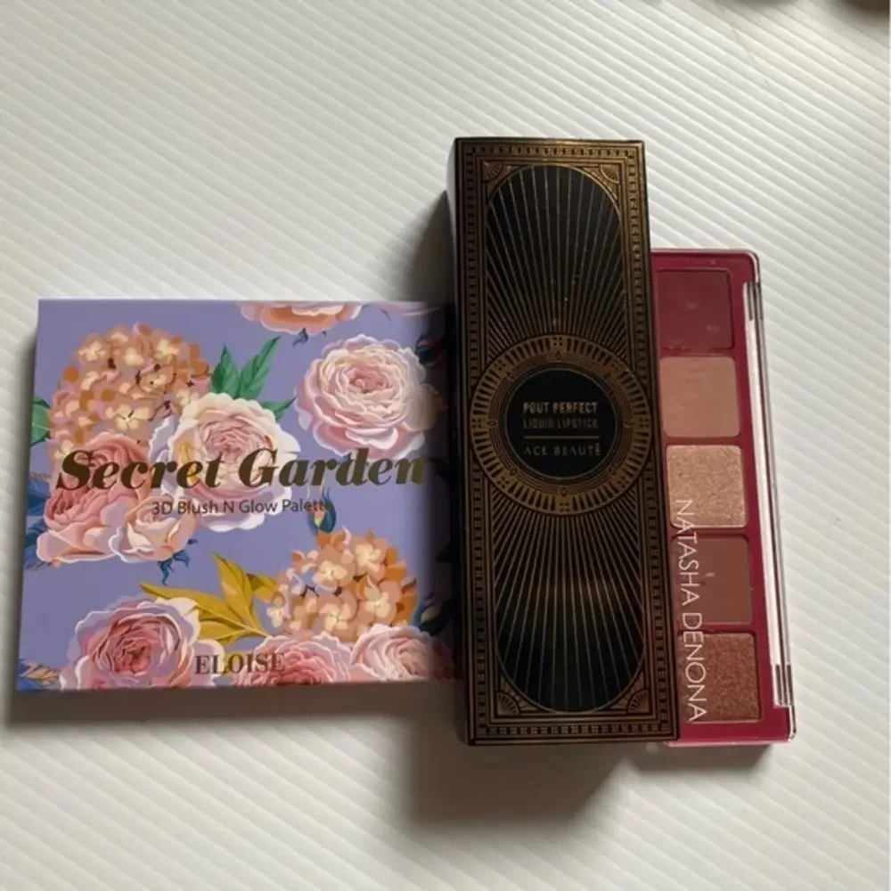 Beauty set of 3 Eloise Blush , Ace Beaute Lipstick, and Natasha Denona Eyeshadow